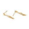 Brass Stud Earring Findings KK-M270-33G-2