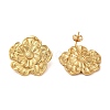 Flower 304 Stainless Steel Stud Earrings for Women EJEW-U003-03G-2