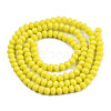 Opaque Solid Color Glass Beads Strands LS-EGLA-A034-P10mm-D26-3