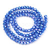 Electroplate Glass Beads Strands EGLA-A034-P2mm-B21-3
