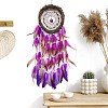 Rattan Woven Net/Web with Feather Hanging Ornaments PW-WG6131E-01-1