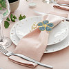 Flower Iron Enamel Napkin Rings AJEW-WH0077-019-6