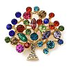 Christmas Alloy Colorful Rhinestone Brooches JEWB-U009-10B-1