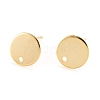 Flat Plate 201 Stainless Steel Stud Earring Findings STAS-I095-04-G-1