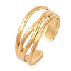 Ion Plating(IP) 304 Stainless Steel Open Cuff Rings for Women RJEW-Z057-10G-010-1