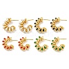 Rack Plating Brass Stud Earring EJEW-C102-41G-1