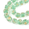 Handmade Gold Foil Glass Beads Strands FOIL-N029-04B-3