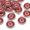 Platinum Plated Alloy Enamel Charms X-ENAM-S118-03G-P-4