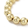 Adjustable Brass Round Beaded Slider Bracelets BJEW-D039-31C-G-2