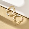 Brass Two Tone Twist Hoop Earrings EJEW-B117-06B-M-2