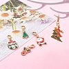 Christmas Theme Light Gold  Alloy Enamel Pendants X1-HJEW-JM00470-6