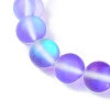 8mm Round Dyed Synthetic Moonstone Beaded Stretch Bracelets BJEW-JB10308-03-3