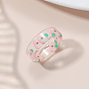 Summer Transparent Resin Fruit Pattern Finger Rings for Women WGF91BA-01-1