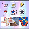 Star Computerized Embroidery Polyester Iron On Patches PATC-TAC0001-02-4