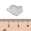 Brass Micro Pave Clear Cubic Zirconia Box Clasps KK-C075-14P-3