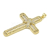 Rack Plating Brass Pave Cubic Zirconia Pendants KK-U029-02G-02-2