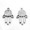 Tibetan Style Alloy Pendants TIBEP-23356-AS-RS-1