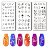 Stainless Steel DIY Nail Art Templates MRMJ-WH0092-011-1