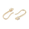 Brass Micro Pave Cubic Zirconia Earring Hooks KK-U008-08G-2