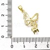 Rack Plating Brass Micro Pave Clear Cubic Zirconia Pendants KK-M309-16G-03-3