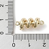 Brass Pave Clear Cubic Zirconia Connector Charms KK-G491-45G-3