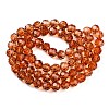 Baking Paint Transparent Glass Beads X1-DGLA-A035-T8mm-A04-3