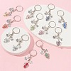 Imitation Pearl Acrylic & Alloy Angel Keychain KEYC-JKC00520-4