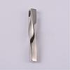 Twisted Strip 304 Stainless Steel Pendants STAS-F103-08-2