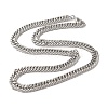 Iron Cuban Link Chain Necklaces for Women Men NJEW-A028-01B-P-1