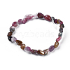 Natural Tourmaline Bead Stretch Bracelets BJEW-K213-61-2