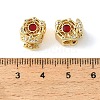 Brass Micro Pave Clear Cubic Zirconia European Beads CU-CBA9CBD-05G-3