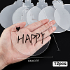 Transparent Acrylic Disc Pendants TACR-NB0001-07C-5