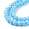 Electroplate Opaque Solid Color Glass Beads Strands EGLA-A044-P4mm-L08-3