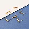 Brass Stud Earring Findings KK-F824-003G-4
