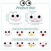  32Pcs 8 Style Polyester Felt Craft Cartoon Eyeballs DIY-NB0008-87-2