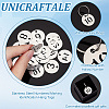 Unicraftale 1 Set 201 Stainless Steel Numbered Marking Identification Hang Tags STAS-UN0057-06-5