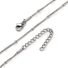 0.9MM 304 Stainless Steel Satellite Chain Necklaces NJEW-T016-21B-P-4