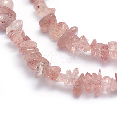 Natural Strawberry Quartz Beads Strands G-P332-53-1