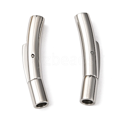 Tarnish Resistant Smooth Surface 304 Stainless Steel Bayonet Clasps STAS-N002-02-3mm-1