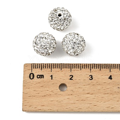 Polymer Clay Rhinestone Beads RB-C1438-12mm-A01-1