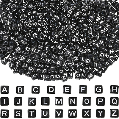 1000Pcs Opaque Acrylic Beads MACR-SC0002-43A-1