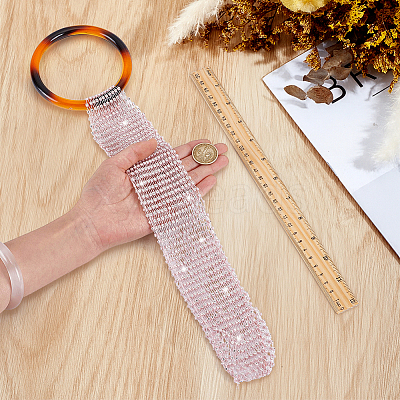 Sparkly Rhinestone Wine Bottle Bag AJEW-WH0609-899C-1