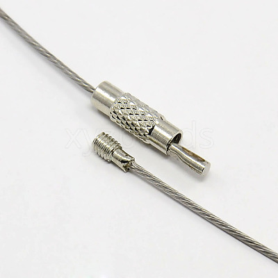 201 Stainless Steel Wire Necklace Cord TWIR-SW001-5-1