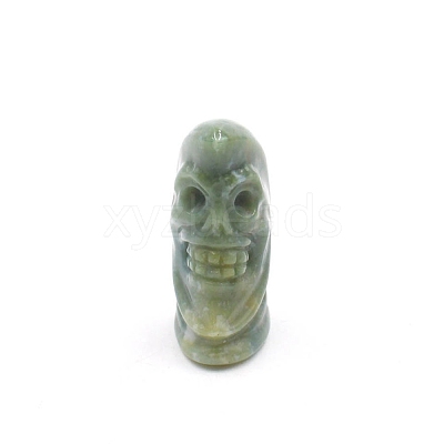 Natural Indian Agate Moon with Human Face Figurines Statues for Home Office Desktop Decoration PW-WG92128-04-1