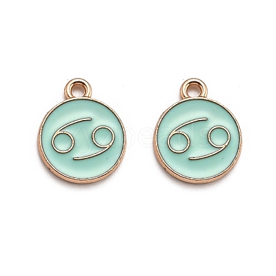 Alloy Enamel Pendants ENAM-S124-01B-15D-1