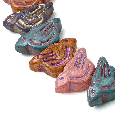 Painted Glass Beads Strands GLAA-Z021-19A-1