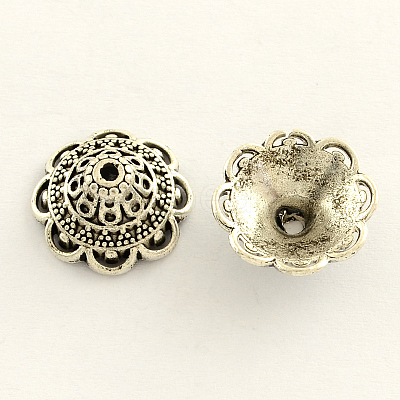 Tibetan Style Zinc Alloy Flower Bead Caps X-TIBE-Q033-36-1