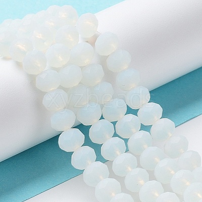 Imitation Jade Solid Color Glass Beads Strands EGLA-A034-J6mm-MD06-1