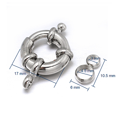 Brass Spring Ring Clasps KK-L082E-01P-1
