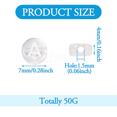 50g Transparent Spray Painted Acrylic Beads TACR-TA0001-21-1